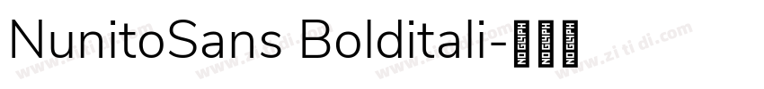 NunitoSans Bolditali字体转换